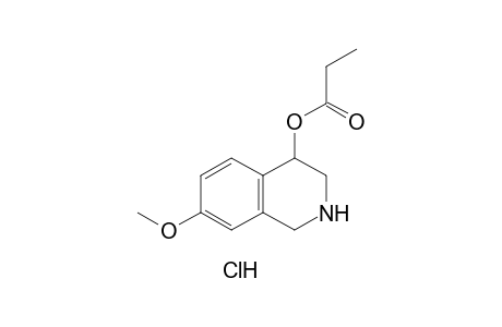 7-Methoxy-1,2,3,4-tetrahydro-4-isoquinolinol, propionate (ester), hydrochloride