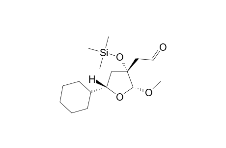 (2R*,3R*,5S*)-5-Cyclohexyl-3-formylmethyl-2-methoxy-3-[(trimethylsilyl)oxy]tetrahydrofuran