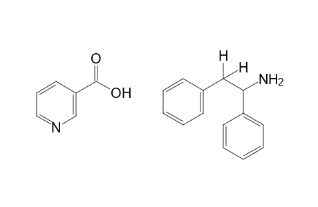 nicotinic acid, compound with 1,2-diphenylethylamine(1.1)