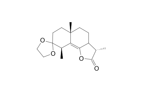 3,3-Ethylidenedioxy-4,7.alpha.,11.beta.H-eudesm-5-en-6,13-olide