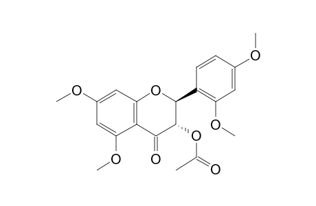 Flavanone, 3-hydroxy-2',4',5,7-tetramethoxy-, acetate, trans-