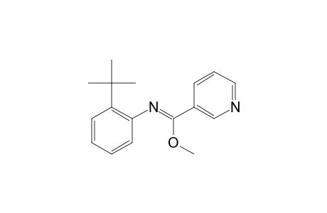 N-(2-Tert-butylphenyl)pyridine-3-carboximidic acid, methyl ester