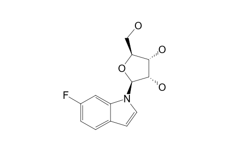 1'-DESOXY-1'-(6-FLUOROINDOLE)-BETA-D-RIBOFURANOSE