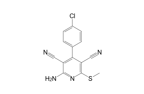 2-amino-4-(4-chlorophenyl)-6-(methylthio)-pyridine-3,5-dicarbonitrile