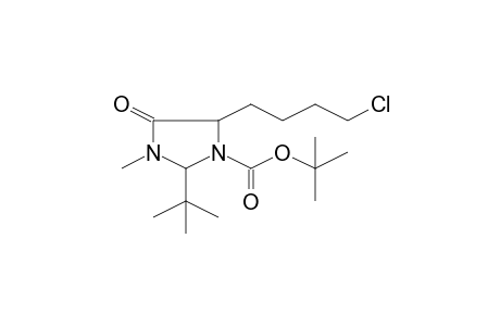 tert-Butyl 2-tert-butyl-5-(4-chlorobutyl)-3-methyl-4-oxo-1-imidazolidinecarboxylate