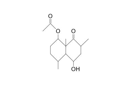 8-A-Acetoxy-4-A-hydroxy-2-A-5-A-8a-B-trimethyl-3,4,4a-A-5,6,7,8,8a-octahydro-naphthalen-1(2H)-one