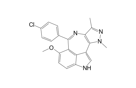 5-(4-CHLOROPHENYL)-6-METHOXY-1,3-DIMETHYLPYRAZOLO-[3',4':6,7]-AZEPINO-[5,4,3-CD]-INDOLE
