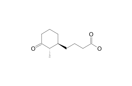 Cyclohexanebutanoic acid, 2-methyl-3-oxo-, trans-(.+-.)-