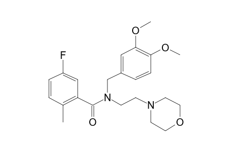 N-(3,4-Dimethoxybenzyl)-5-fluoro-2-methyl-N-(2-morpholinoethyl)benzamide