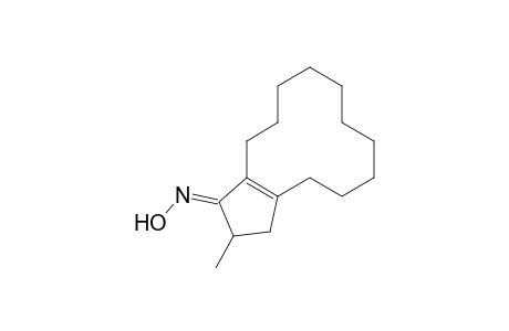 1H-Cyclopenta[a]cyclodecen-1-one, 2-methyl-2,3,4,5,6,7,8,9,10,11,12,13-dodecahydro-, oxime