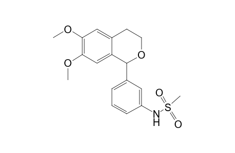 N-[3-(6,7-dimethoxy-3,4-dihydro-1H-2-benzopyran-1-yl)phenyl]methanesulfonamide