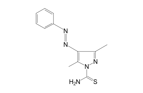 3,5-dimethyl-4-(phenylazo)thiopyrazole-1-carboxamide