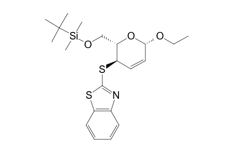 Ethyl 2,3,4-trideoxy-6-o-(tert-butyldimethylsilyl)-4-s-(2-benzothiazolyl)-4-thio-.alpha.-d-threo-hex-2-enopyranoside