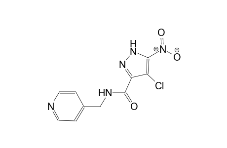 4-chloro-5-nitro-N-(4-pyridinylmethyl)-1H-pyrazole-3-carboxamide