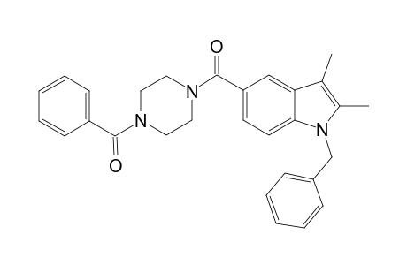 (4-benzoyl-piperazin-1-yl)-(1-benzyl-2,3-dimethyl-1H-indol-5-yl)-methanone