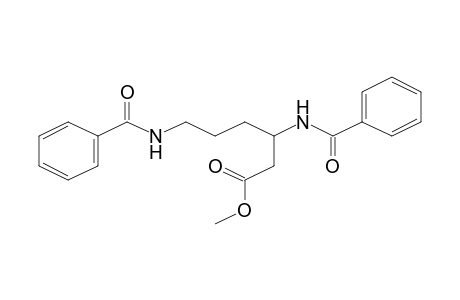 3,6-Bis(benzoylamino)hexanoic acid, methyl ester