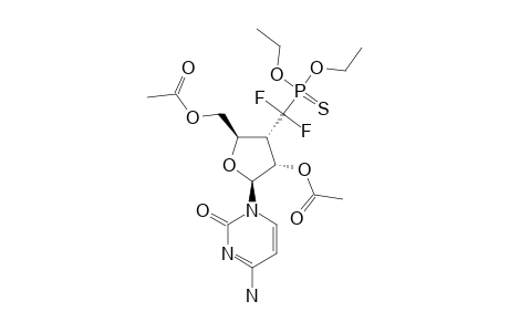 1-N-(2,5-DI-O-ACETYL-3-DEOXY-3-(O,O-DIETHYLPHOSPHONOTHIO)-DIFLUOROMETHYL-BETA-D-RIBOFURANOSYL)-CYTOSINE