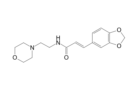 (2E)-3-(1,3-benzodioxol-5-yl)-N-[2-(4-morpholinyl)ethyl]-2-propenamide