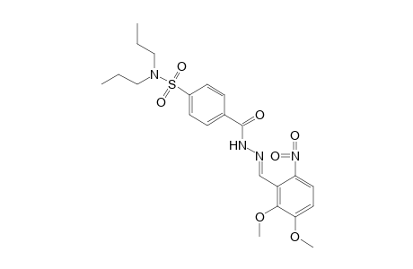 p-(dipropylsulfamoyl)benzoic acid, (2,3-dimethoxy-6-nitrobenzylidene)hydrazide