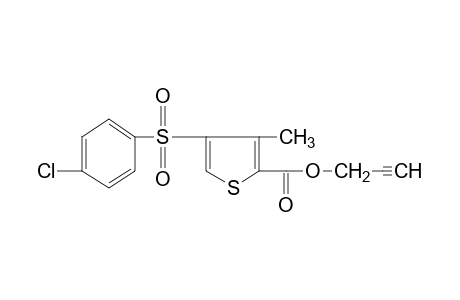 4-[(p-chlorophenyl)sulfonyl]-3-methyl-2-thiophenecarboxylic acid, 2-propynyl ester