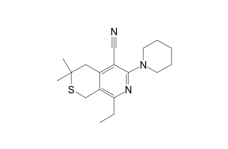 8-Ethyl-3,3-dimethyl-6-piperidin-1-yl-3,4-dihydro-1H-thiopyrano[3,4-c]pyridine-5-carbonitrile