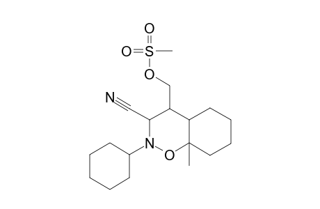 2-Oxa-3-azabicyclo[4.4.0]decane-5-methanol, 4-cyano-3-cyclohexyl-, methanesulfonate