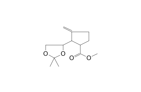 1,3-Dioxolane, 2,2-dimethyl-4-(2-carbomethoxy-5-methylene-1-cyclopentyl)-,
