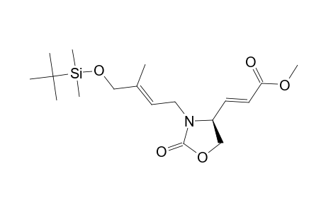 METHYL-(2E)-3-[(4S)-3-((2E)-4-[[TERT.-BUTYL-(DIMETHYL)-SILYL]-OXY]-3-METHYL-2-BUTENYL)-2-OXO-1,3-OXAZOLIDIN-4-YL]-PROPENOATE