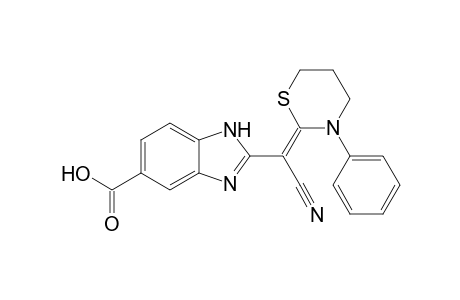 2-[(3-phenyl[1,3]thiazinan-2-ylidene)cyanomethyl]benzimidazole-5-carboxylic Acid