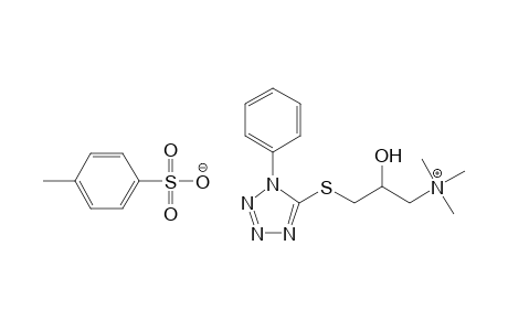 2-hydroxy-N,N,N-trimethyl-3-[(1-phenyl-1H-tetraazol-5-yl)sulfanyl]-1-propanaminium 4-methylbenzenesulfonate