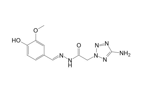 2-(5-amino-2H-tetraazol-2-yl)-N'-[(E)-(4-hydroxy-3-methoxyphenyl)methylidene]acetohydrazide