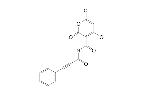 6-Chloro-4-hydroxy-2-oxo-N-(3-phenylprop-2-ynoyl)-2H-pyran-3-carboxamide