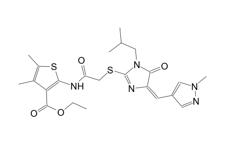 ethyl 2-{[({(4E)-1-isobutyl-4-[(1-methyl-1H-pyrazol-4-yl)methylene]-5-oxo-4,5-dihydro-1H-imidazol-2-yl}sulfanyl)acetyl]amino}-4,5-dimethyl-3-thiophenecarboxylate