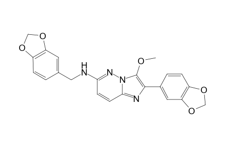 2-(1,3-benzodioxol-5-yl)-N-(1,3-benzodioxol-5-ylmethyl)-3-methoxy-6-imidazo[1,2-b]pyridazinamine