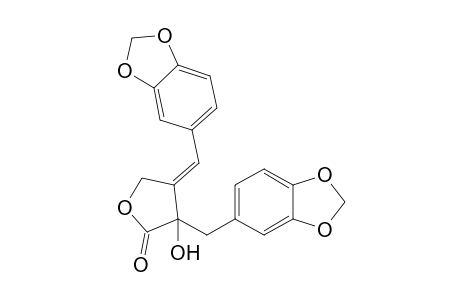 (4E)-3-(1,3-benzodioxol-5-ylmethyl)-4-(1,3-benzodioxol-5-ylmethylene)-3-hydroxy-tetrahydrofuran-2-one