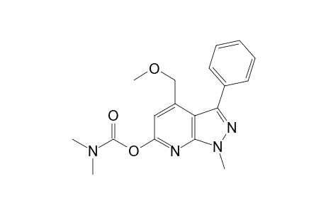 4-(methoxymethyl)-1-methyl-3-phenyl-1H-pyrazolo[3,4-b]pyridin-6-ol, dimethylcarbamate (ester)