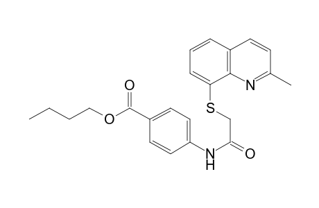 benzoic acid, 4-[[[(2-methyl-8-quinolinyl)thio]acetyl]amino]-, butylester