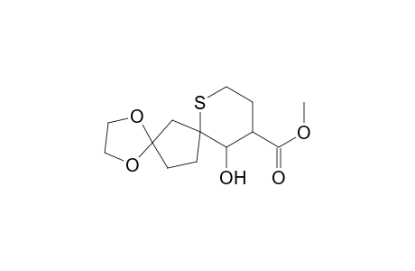 1,4-Dioxa-8-thiadispiro[4.1.5.2]tetradecane-11-carboxylic acid, 12-hydroxy-, methyl ester