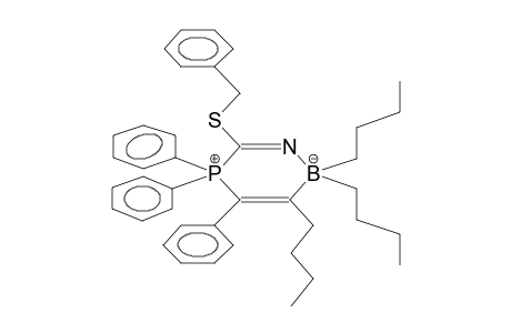 2,2,3-TRIBUTYL-4,5,5-TRIPHENYL-6-BENZYLTHIO-1-AZA-5-PHOSPHONIA-2-BORATACYCLOHEXA-3,6-DIENE