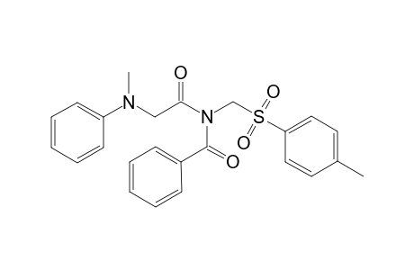 N-(2-(methyl(phenyl)amino)acetyl)-N-(tosylmethyl)benzamide
