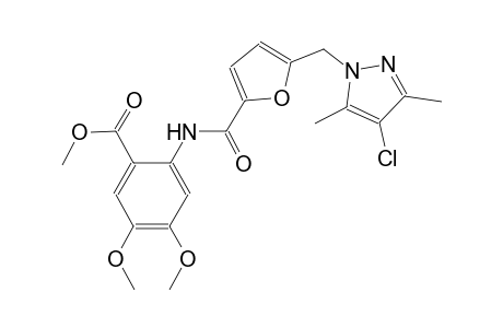 methyl 2-({5-[(4-chloro-3,5-dimethyl-1H-pyrazol-1-yl)methyl]-2-furoyl}amino)-4,5-dimethoxybenzoate