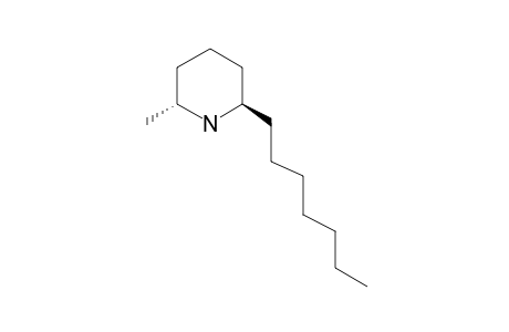 (2R,6R)-2-Heptyl-6-methylpiperidine