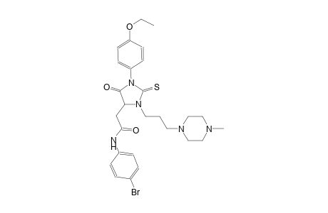 N-(4-bromophenyl)-2-{1-(4-ethoxyphenyl)-3-[3-(4-methyl-1-piperazinyl)propyl]-5-oxo-2-thioxo-4-imidazolidinyl}acetamide