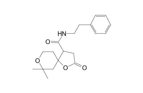7,7-dimethyl-2-oxo-N-(2-phenylethyl)-1,8-dioxaspiro[4.5]decane-4-carboxamide