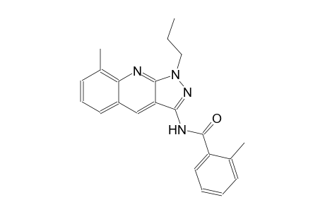 2-methyl-N-(8-methyl-1-propyl-1H-pyrazolo[3,4-b]quinolin-3-yl)benzamide