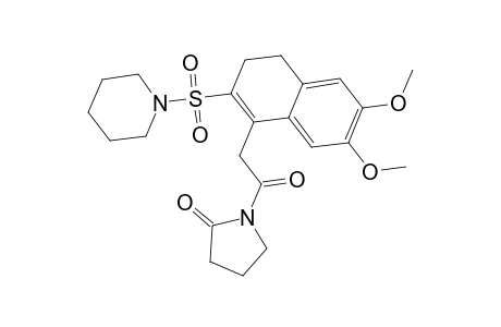 2-Pyrrolidinone, 1-[[3,4-dihydro-6,7-dimethoxy-2-(1-piperidinylsulfonyl)-1-naphthalenyl]acetyl]-