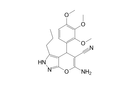 6-Azanyl-3-propyl-4-(2,3,4-trimethoxyphenyl)-2,4-dihydropyrano[2,3-c]pyrazole-5-carbonitrile