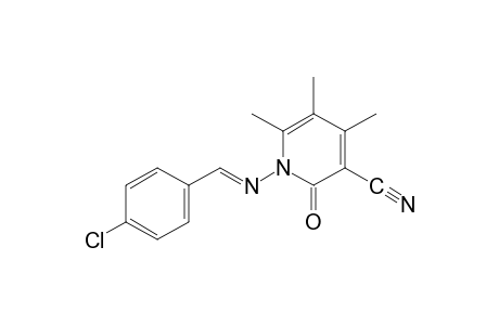 1-[(p-chlorobenzylidene)amino]-1,2-dihydro-2-oxo-4,5,6-trimethylnicotinonitrile