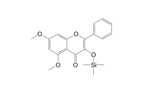 5,7-Dimethoxy-3-hydroxyflavone, trimethylsilyl ether