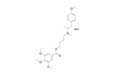 3,4,5-TRIMETHOXYBENZOIC ACID, 4-[(p-METHOXY-alpha-METHYLPHENETHYL)METHYLAMINO]BUTYL ESTER, HYDROCHLORIDE